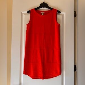 White + Warren Sleeveless Orange Shift Dress